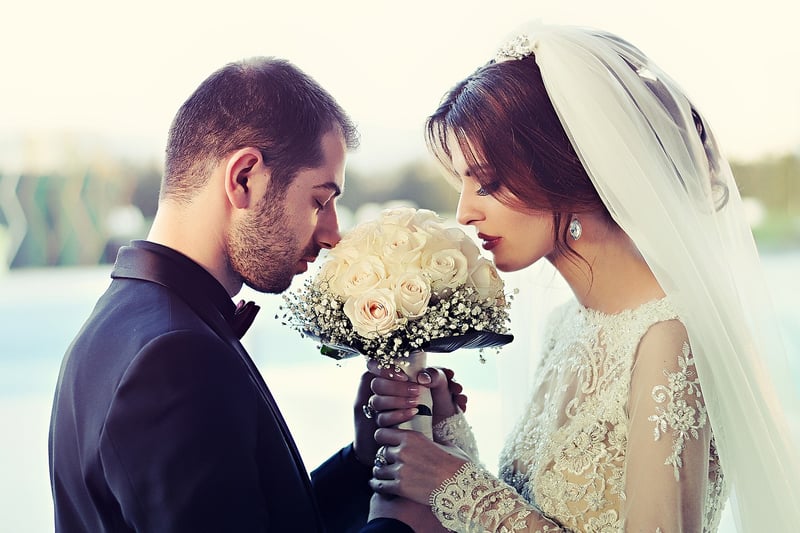 Wedding ceremony in a garden